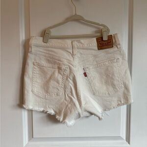Levi's Women's White Denim Shorts